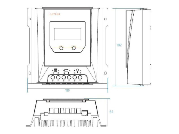 Solar controller MPPT Lumiax MT2075, 12-24V/20A