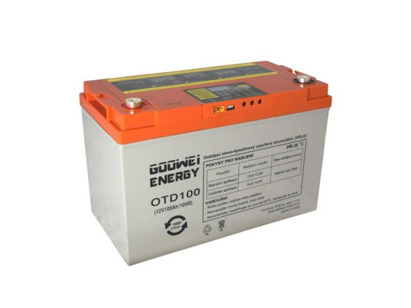 Solar battery set GOOWEI ENERGY OTD100 (100Ah, 12V) and solar panel Victron Energy 115Wp/12V