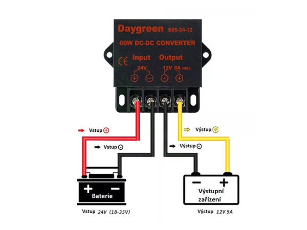 Voltage converter 24/12 5A STU 34205