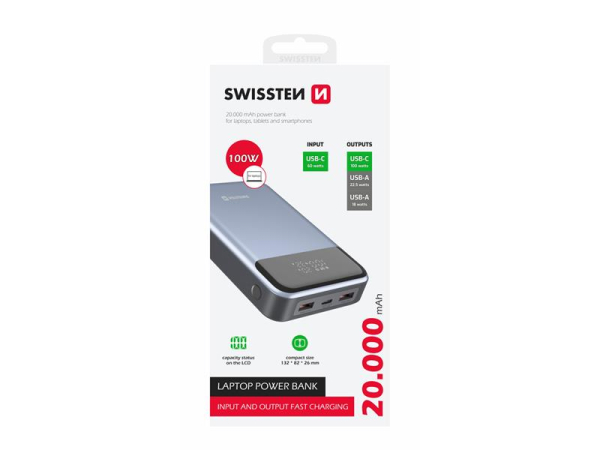 PowerBank for laptops SWISSTEN Power Delivery 20000mAh 22013932