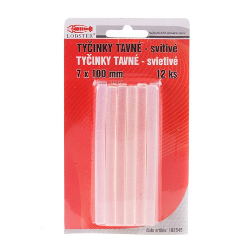 Glue gun refill - clear (7x100mm) LOBSTER 12pcs illuminated