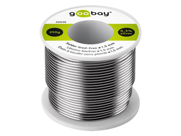 Tin 1.5mm 250g 99,3%Sn 0,7%Cu GOOBAY 40848