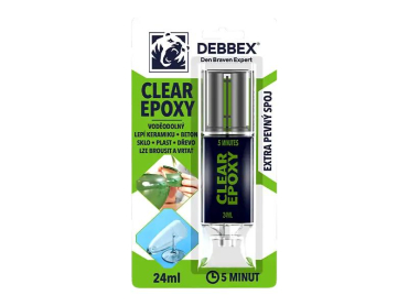 Glue DEBBEX CLEAR EPOXY quick-setting 24ml