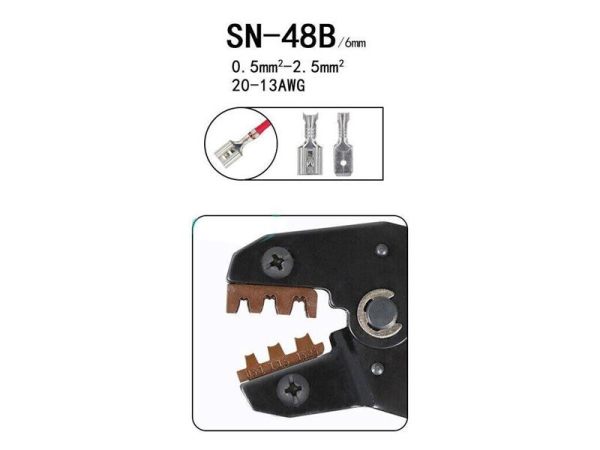 Crimping pliers for non-insulated fastons TIPA SN-48B