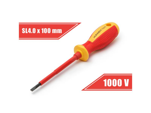 Screwdriver 4x100 flat electric HANDY 10562