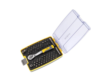Set of bits with ratchet REBEL RB-1151 80pcs