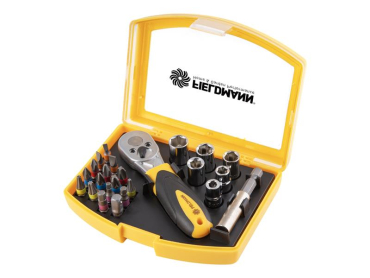 Bit set with ratchet FIELDMANN FDS 1018-23R 23pcs