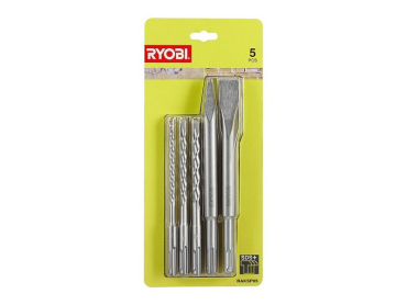 Set of drills and chisels for masonry SDS+ RYOBI RAKSP0 5ks