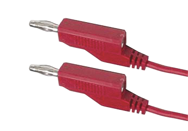 Connecting cable 0.35mm2 / 1m with bananas red HADEX N530