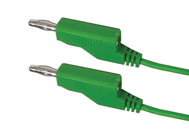 Connecting cable 0.35mm2 / 1m with bananas green HADEX N532
