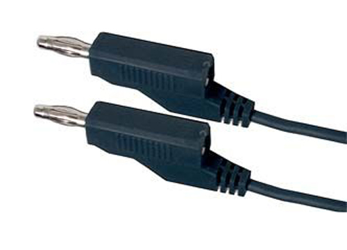 Connecting cable 0.35mm2 / 2m with bananas black HADEX N534