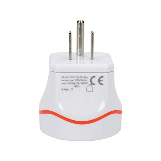 Travel adapter SOLIGHT PA01-USA from the Czech Republic for use in USA