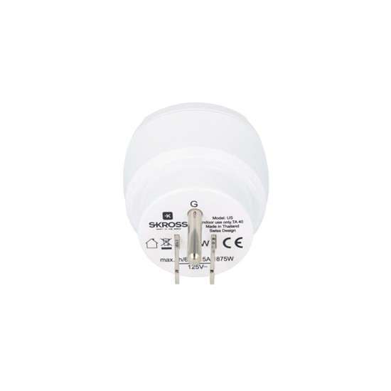 Travel adapter SKROSS PA29 for use from the Czech Republic in the USA