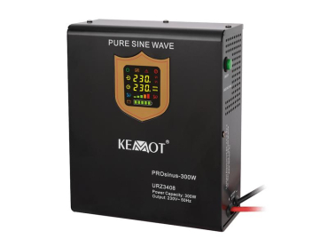 Backup power supply KEMOT PROsinus-500 12V 230V 500VA 300W Black wall mounted