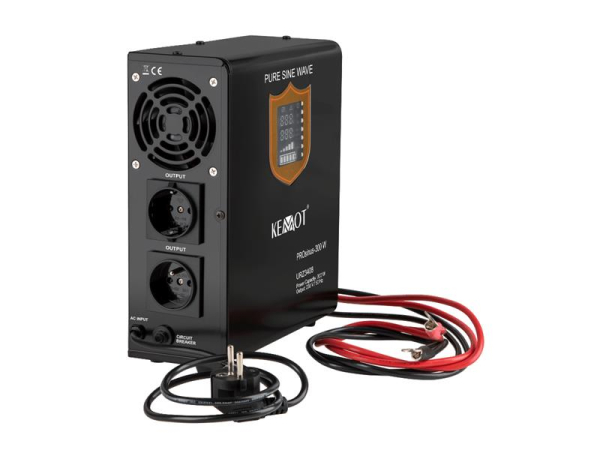 Backup power supply KEMOT PROsinus-500 12V 230V 500VA 300W Black wall mounted