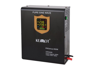 Backup power supply KEMOT PROsinus-800 12V 230V 800VA 500W Black wall mounted