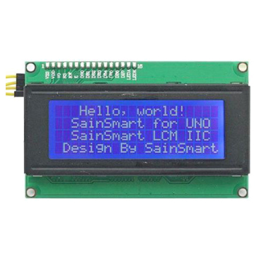 LCD2004 IIC / I2C display, 20x4 characters, blue backlight