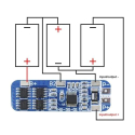 Protective circuit and balancer for 3 Li-Ion cells 18650, current up to 8A