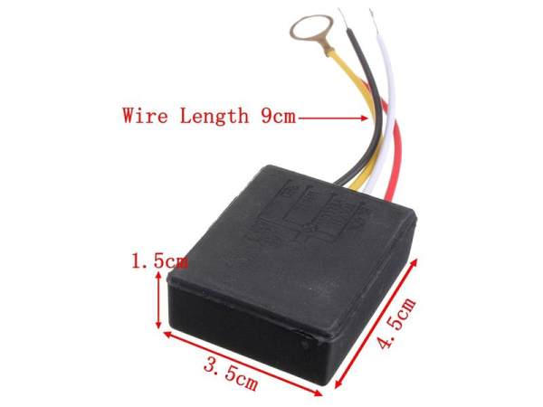 Touch switch with dimmer 230V/60W - module with wire outlets