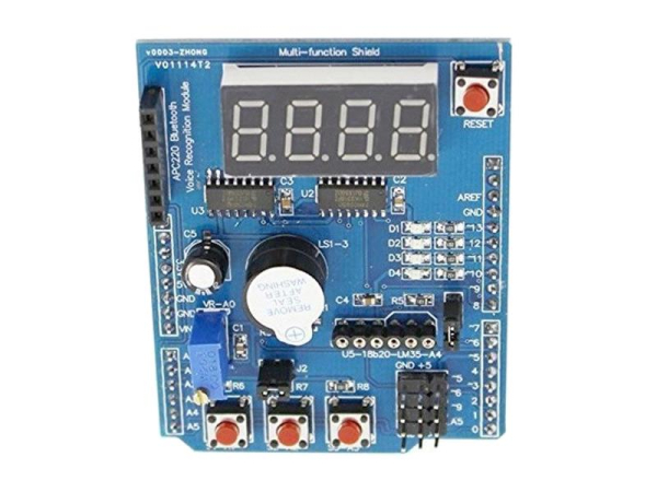Educational multifunctional shield for Arduino