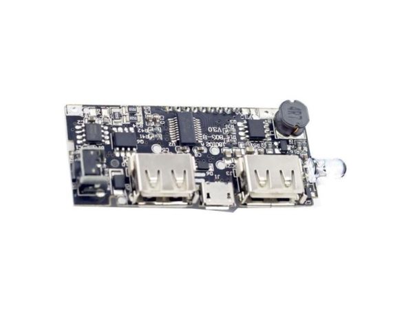 Power supply module, 5V step-up converter + Li-Ion charger with display