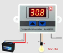 Digital thermostat XH-W3001, -50 to + 110 ° C, power supply 12V