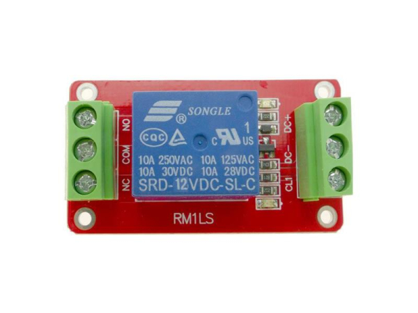 Relay module 1x, power supply 12V, without optocoupler, RM1LS