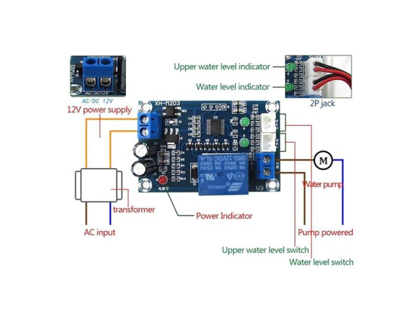 Liquid level sensor - module XH-M203, power supply 12V