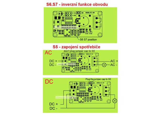 Time switch FC-32 0,1sec-1hod with relay, power supply 12V