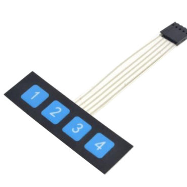 Membrane keyboard 1x4