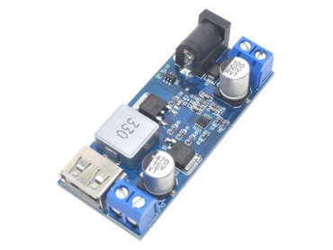 Power supply module, step-down converter 12-24V to 5V/5A, USB + terminal block