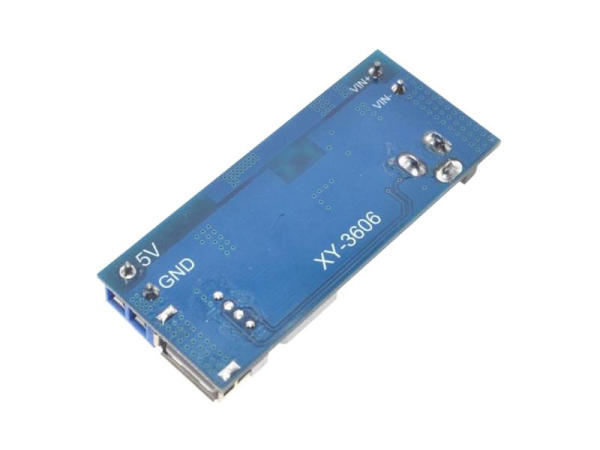 Power supply module, step-down converter 12-24V to 5V/5A, USB + terminal block
