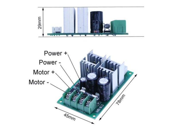 Speed controller PWM DC motors 6-60V 30A