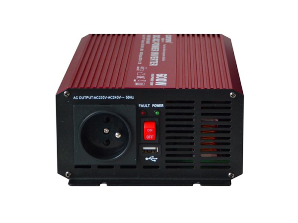 Sinusomformer 600W 12V/230V ren sinus med USB, CARSPA P600