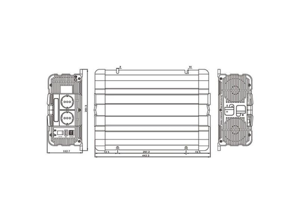 Ren sinusomformer FS2000 24V/230V 2000W trådløs D.O.