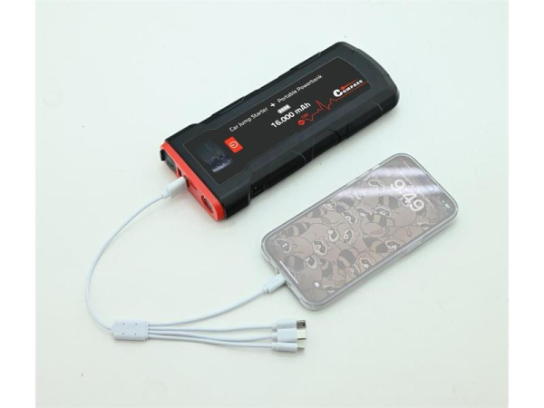 Powerbank with Jump Starter COMPASS 16,000mAh 2000A