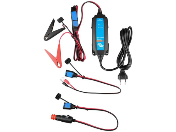 Smart batterioplader BlueSmart 6V/12V - 1.1A IP65+DC stik fra VICTRON ENERGY