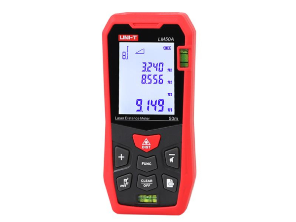 Laser afstandsmåler LM50A UNI-T - 50m måleområde, Pythagoras funktion