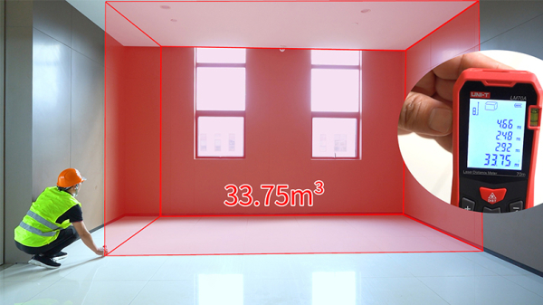 Laser afstandsmåler LM50A UNI-T - 50m måleområde, Pythagoras funktion