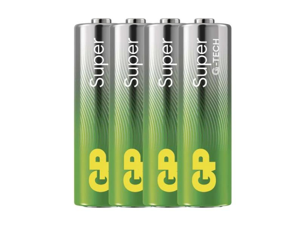 AA alkalinebatterier GP Super 4 stk 1,5 V