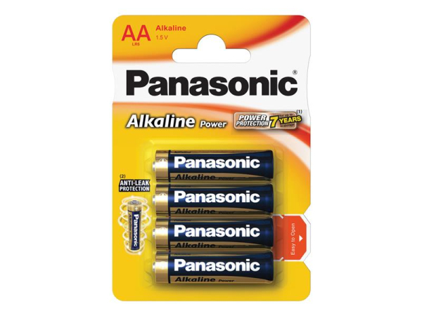 AA-batteri (R6) alkalisk Panasonic Alkaline Power LR6 4BP 1.5V 4 stk/blister