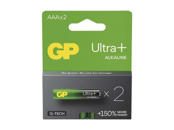 AAA-batteri (R03) GP Ultra Plus alkaline 2 stk