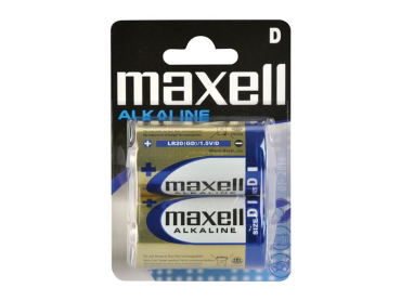 Alkalinebatteri D (LR20) MAXELL 1,5V 2 stk/blister