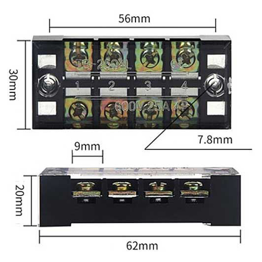 Terminal block TB-2504 4x6mm2