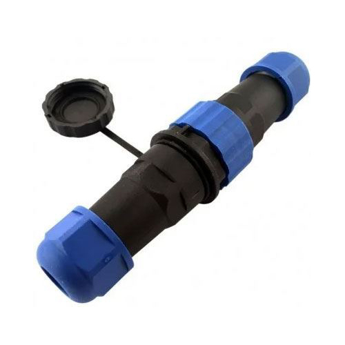 Vandtæt stik og sokkel TIPA SP/SD20-4P til kabel, med koblingsmøtrik, 380 V AC, 25A AC/DC, kabel 6–12 mm