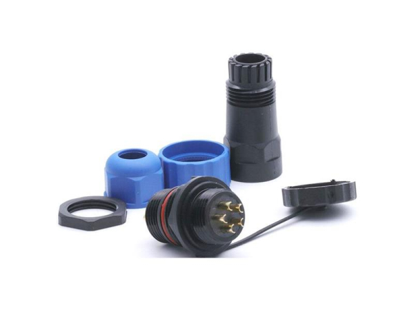 Connector and socket SP/SD20-5P waterproof for cable and panel