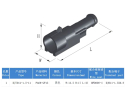 Connector with socket DJ7011-1.5-11 + DJ7011-1.5-21 1P waterproof