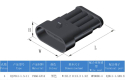 Connector with socket DJ7041-1.5-11 + DJ7041-1.5-21 4P waterproof