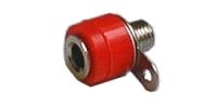 Banana plug contact  (panel, short) red I