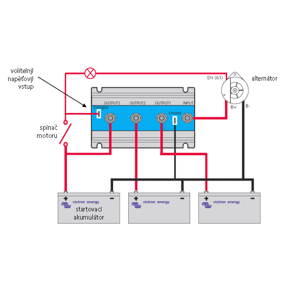 Batteriadskiller Argo FET 100A med 3 udgange - VICTRON ENERGY